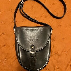 Joop! Black Vintage Cross-Body Leather Purse